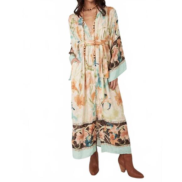 SPELL Dresses & Skirts - NEW SPELL painter's garden gown in seafoam